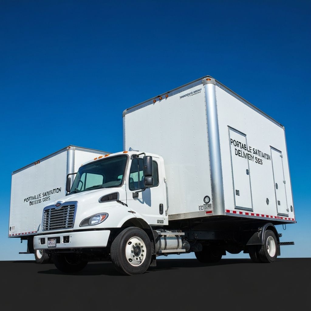Mike Portable Toilet Rentals delivery truck serving Springfield MO